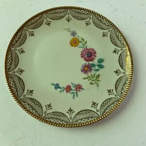 Winterling Marktleuthen Bavaria Floral Right Gold Trim Beaded Rim Scallop Design
